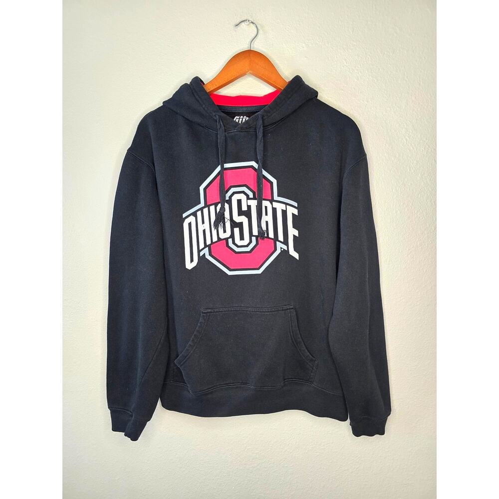 Vintage Ohio State Buckeyes Hoodie Mens Large Black Sportwear VTG Sweatshirt